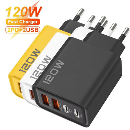 Snabbladdare med 4 USB-C Portar