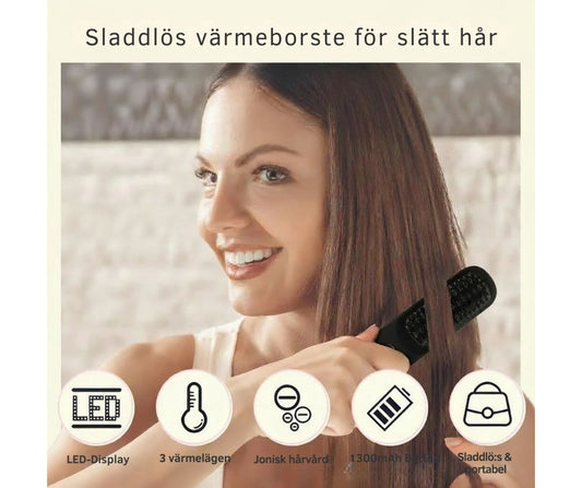 Trådlös Plattångborste med LCD-display