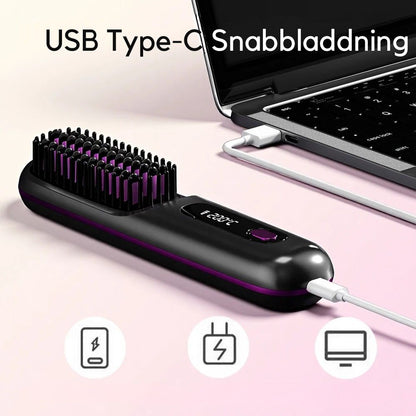 Trådlös Plattångborste med LCD-display